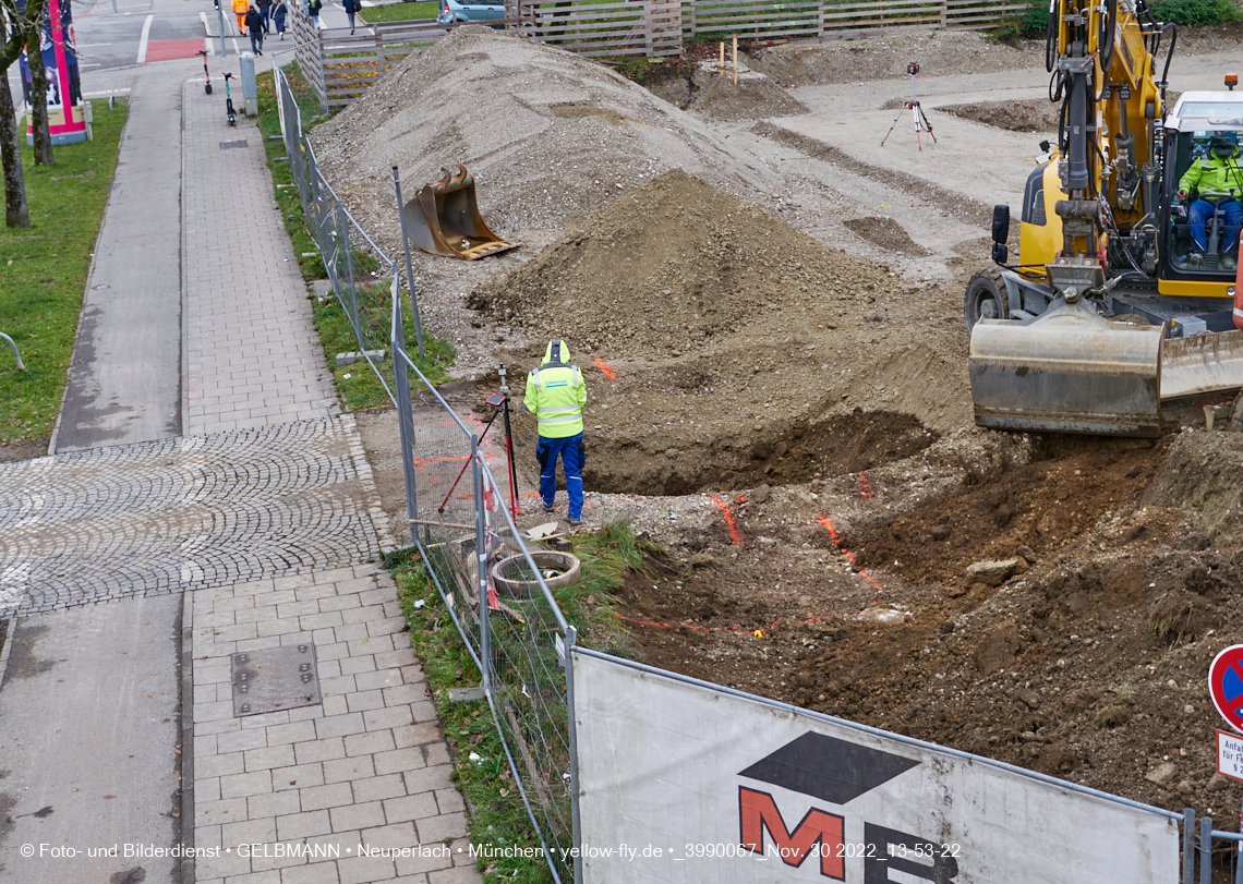 30.11.2022 - Baustelle an der Quiddestraße Haus für Kinder in Neuperlach
